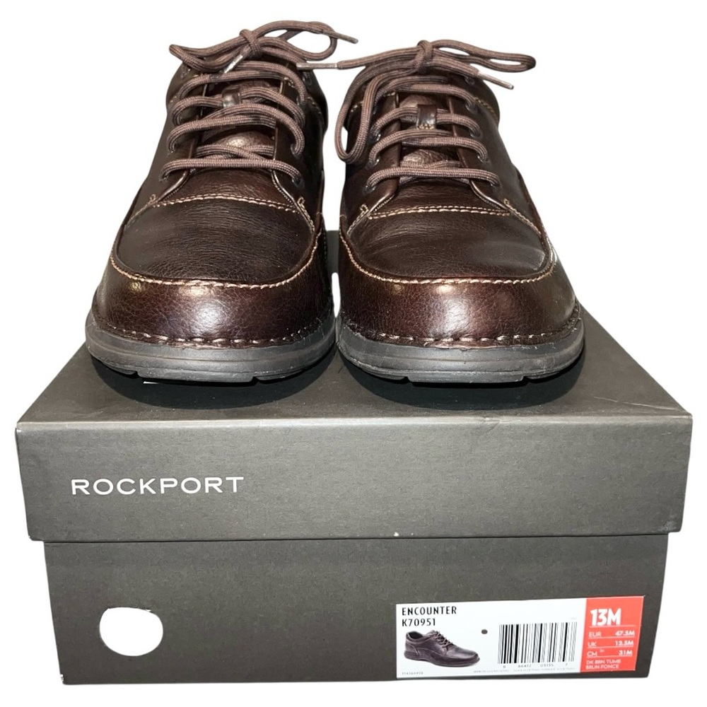 Rockport Shoes Men’s Size 13M Dark Brown Encounter Walking - Picture 6 of 10